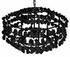 Vulcan Chandelier, Black Steel with Black Glass by Noir Furniture