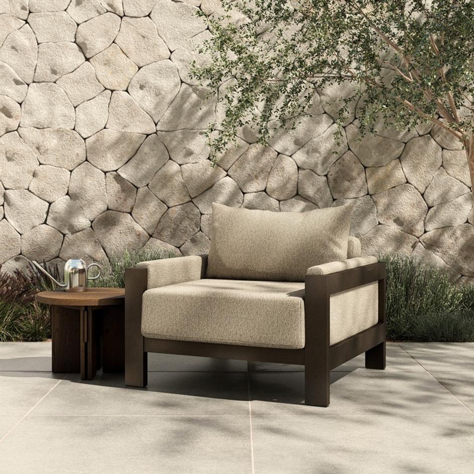 Chapman Outdoor Metal Chair - Concha Fog by Four Hands