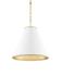 Pierrepont White Small Pendant In White & Gold by Currey & Company