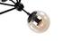 Hodge Pendant Lamp In Black /Cognac Glass by GALLA HOME