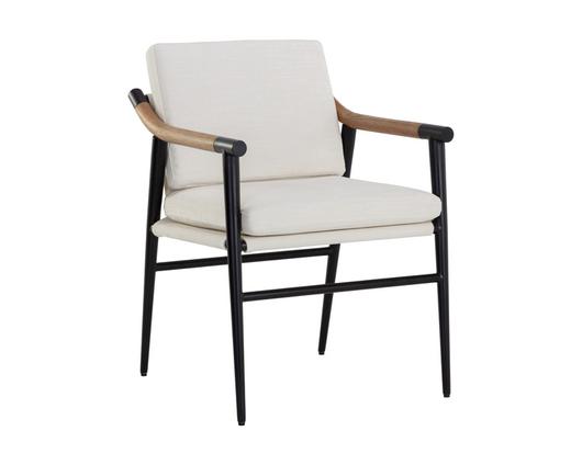 MEADOW DINING ARMCHAIR - HEATHER IVORY TWEED by Sunpan