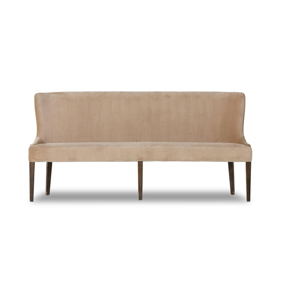 Edward Dining Bench In Surrey Taupe by FOUR HANDS