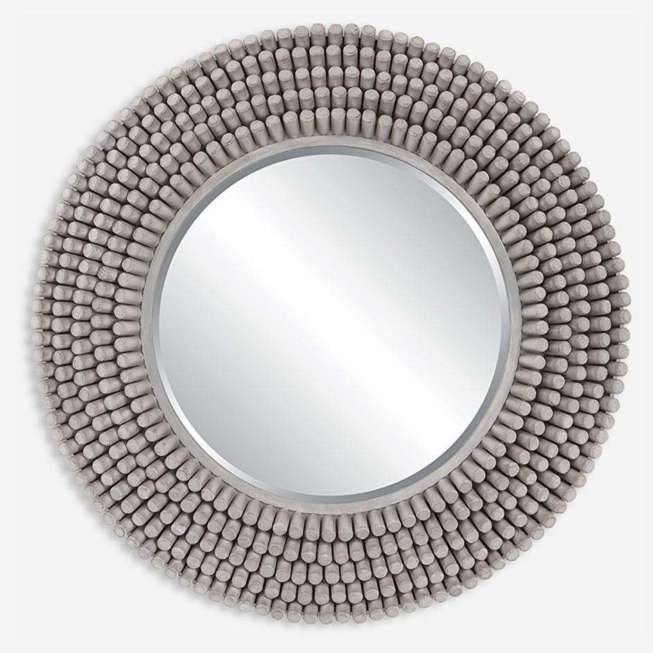 Portside Round Gray Mirror by Uttermost