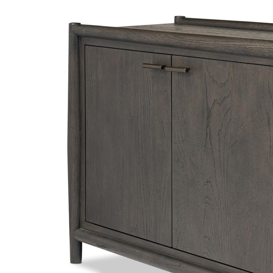Glenview 6 Door Sideboard - Cracked Smoked Black Veneer by Four Hands