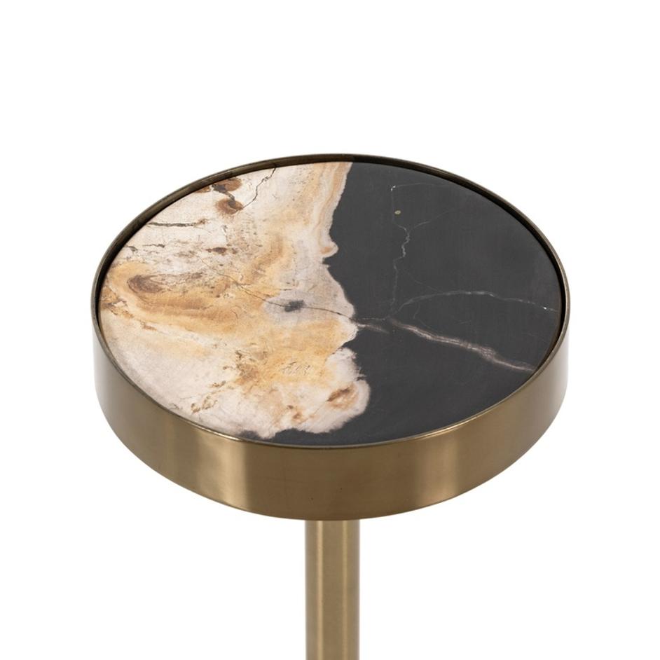 Bevin End Table - Dark Petrified Wood by Four Hands