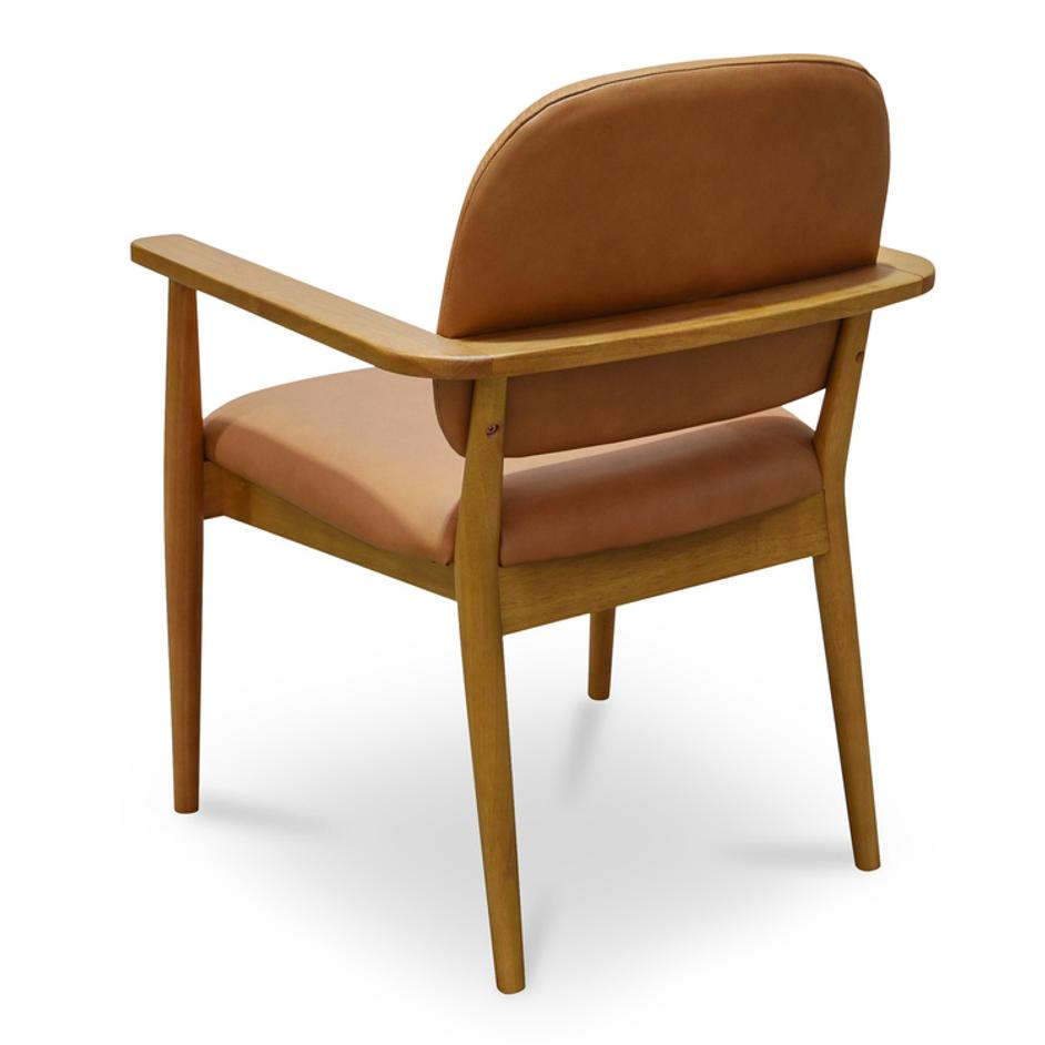 Norrie Dining Chair Brown Leather by Moes Home