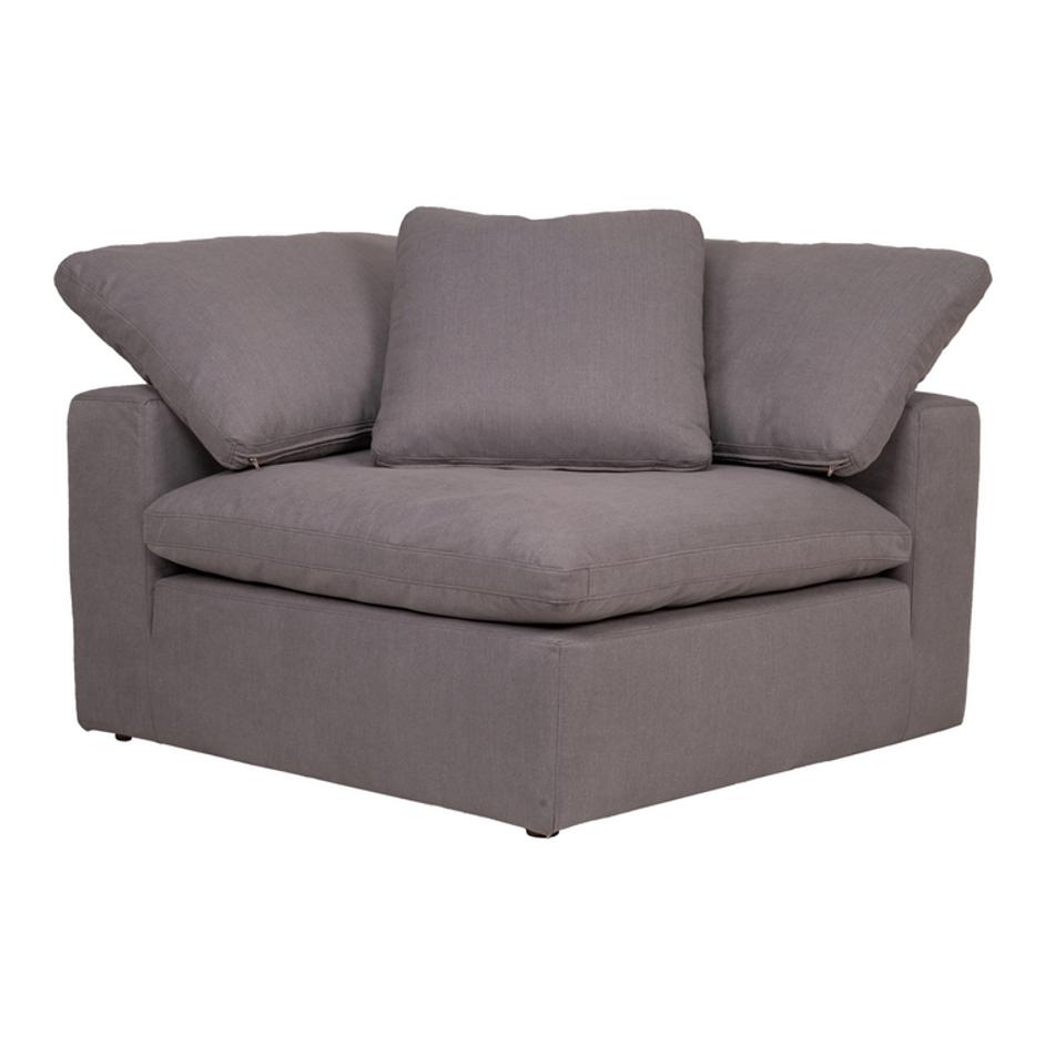 CLAY CORNER CHAIR LIVESMART FABRIC LIGHT GREY by Moes Home