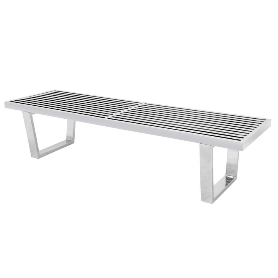 Henry PLATFORM BENCH - 5 FEET - SILVER by LeisureMod