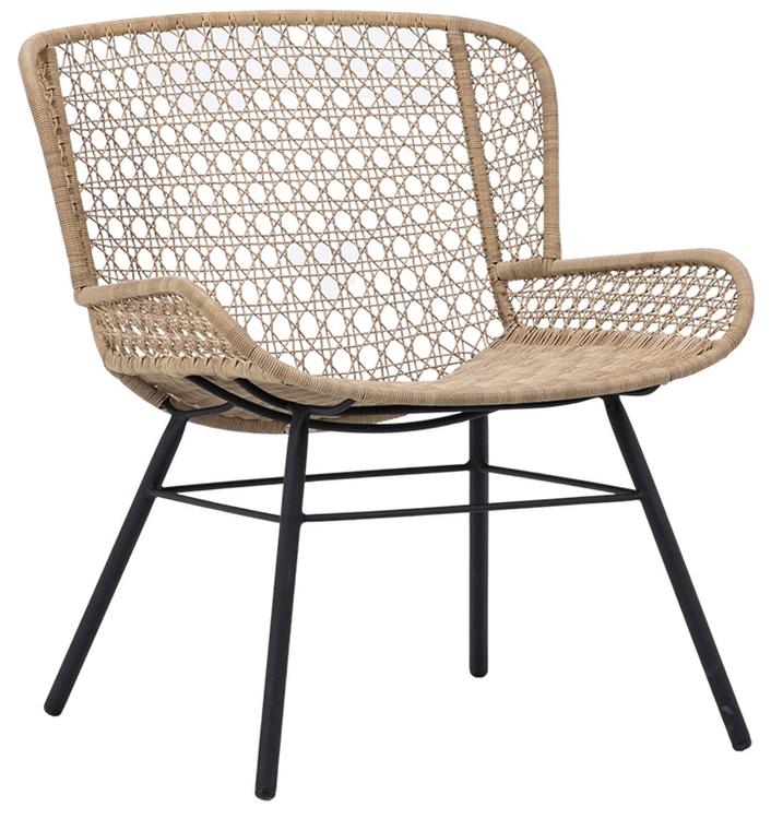 DELFINE OCCASIONAL CHAIR in BLACK POWDER COAT PAINT AND TAN ROPE by Dovetail