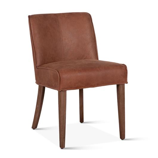 Buddy Side Chair Tan Leather by Home Trends & Design