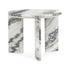Zora Marble Round End Table by Classic Home