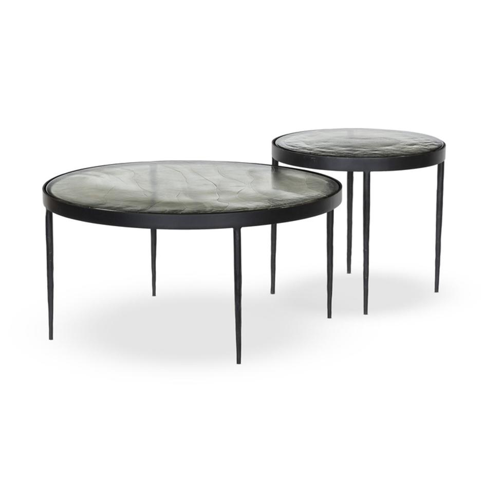 Yoko Nesting Tables - Clear Cast Glass by Four Hands