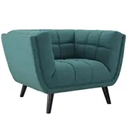 Windham Upholstered Fabric Armchair In Teal by Modway Furniture