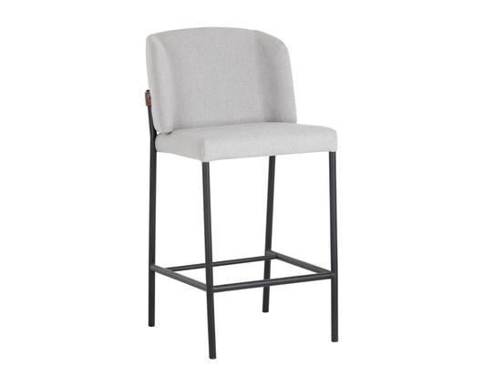 PEARCE COUNTER STOOL - LIGHT GREY / BRAVO COGNAC by Sunpan