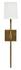 Minerva Wall Sconce, Antique Brass With White Linen Shade by Jamie Young