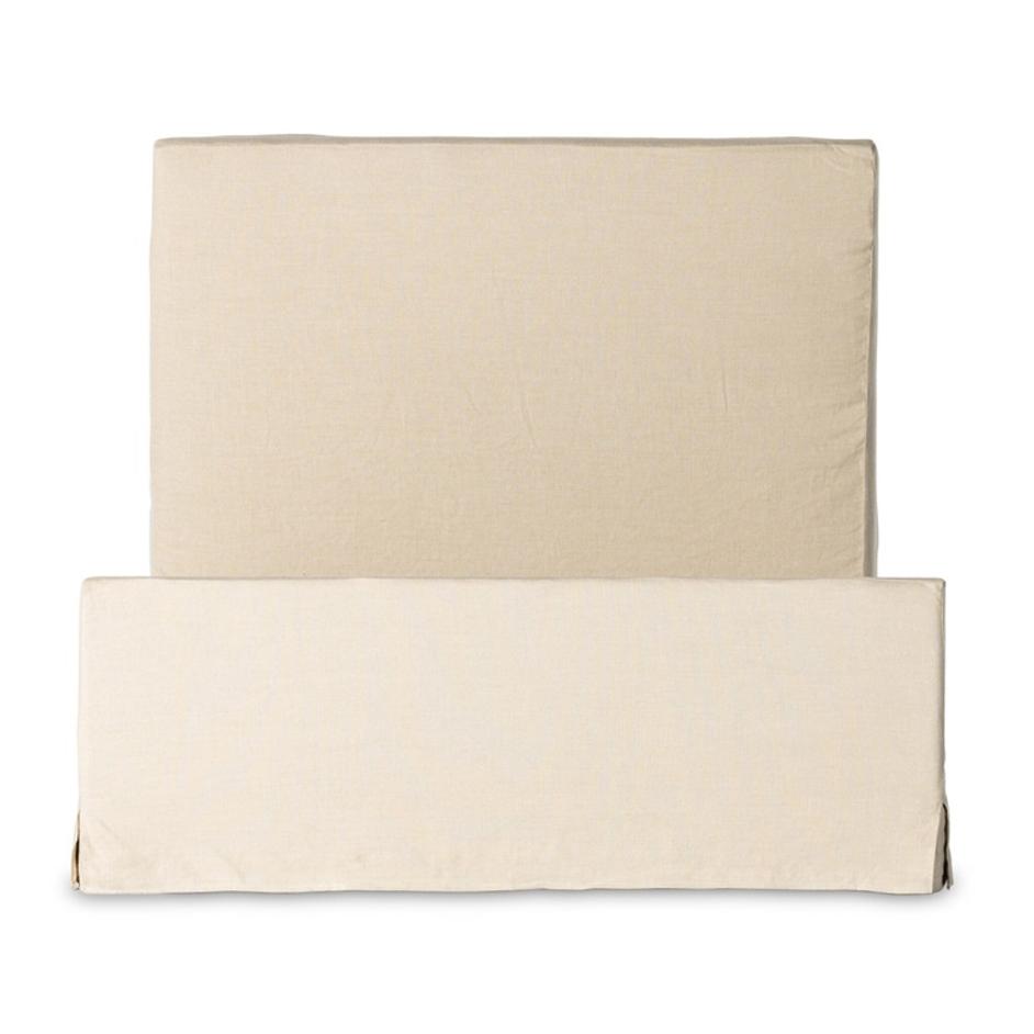 Daphne King Slipcover Bed - Brussels Natural by Four Hands