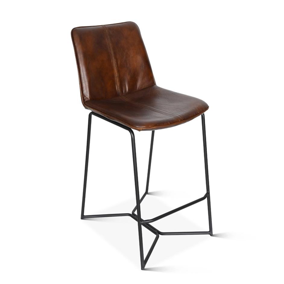 Morgan Counter Chair, Hand Washed Chestnut by Home Trends & Design