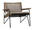 Benson Teak and Industrial Steel Chair with Rope Detailing in Clear Coat Semi-Gloss Finish by Noir Furniture
