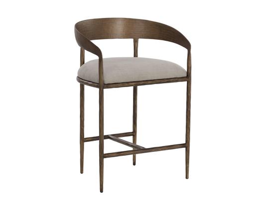 ZANATTA COUNTER STOOL - ZENITH TAUPE GREY by Sunpan