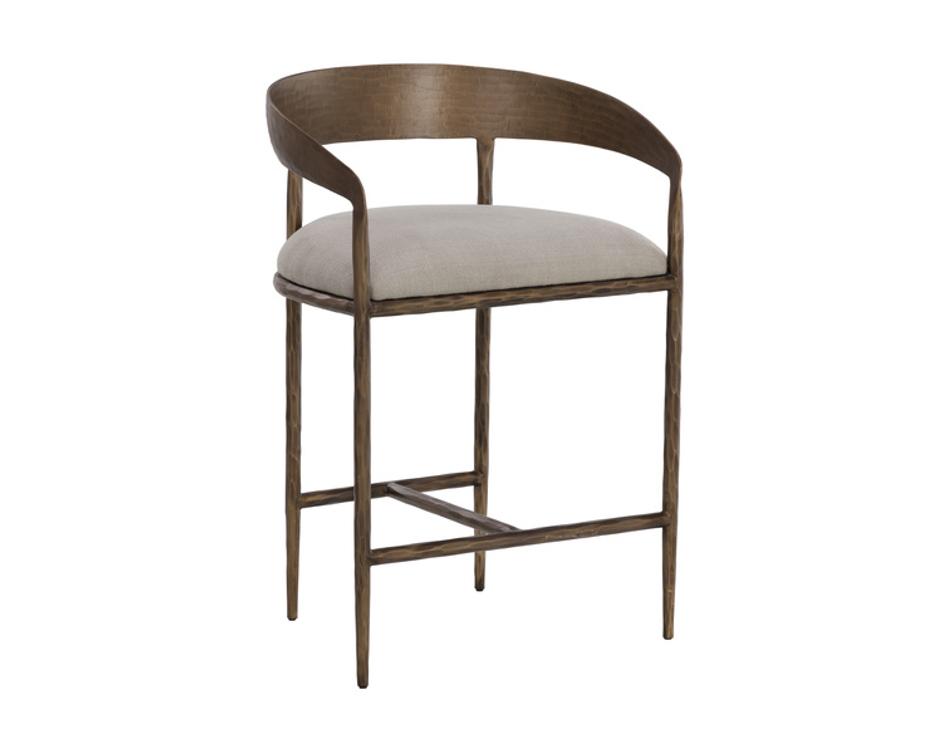 ZANATTA COUNTER STOOL - ZENITH TAUPE GREY by Sunpan