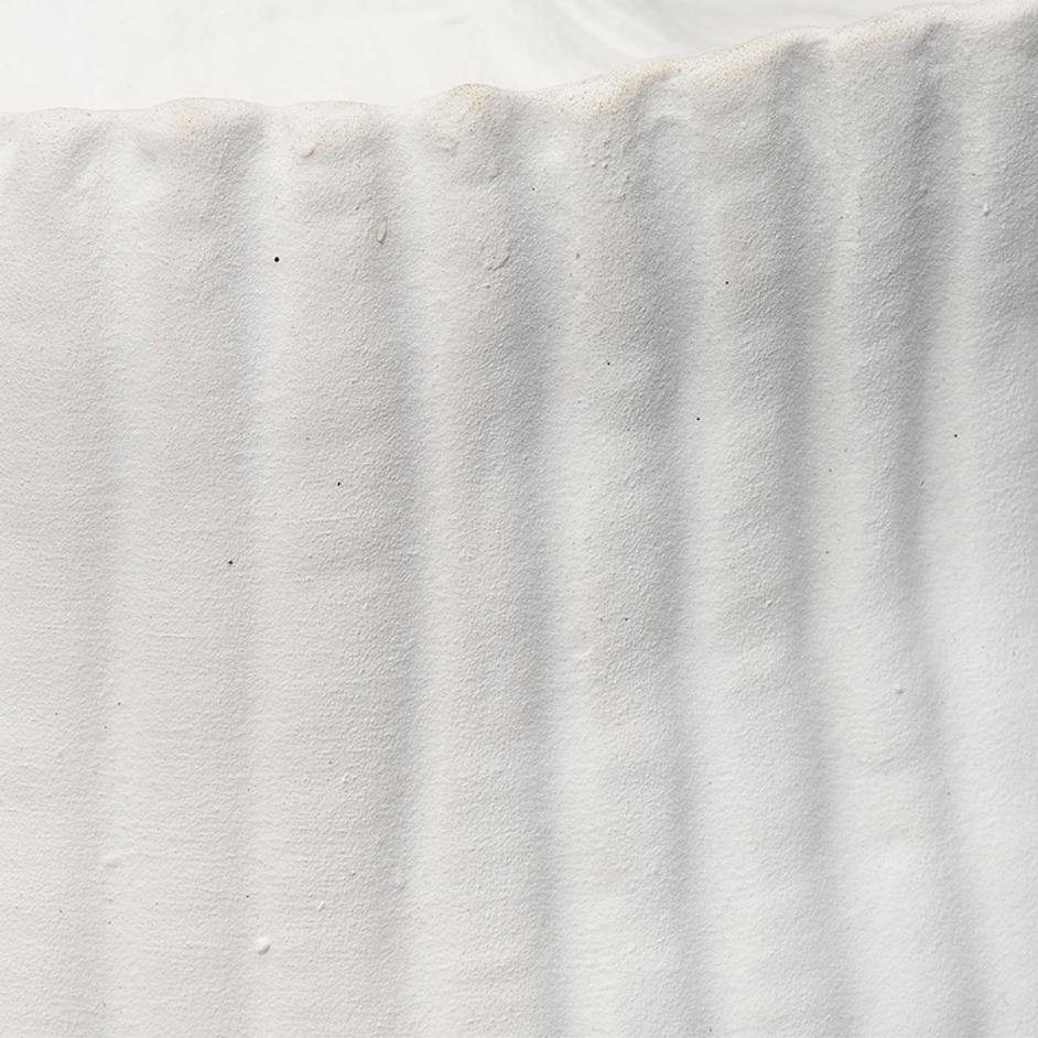 Plunge Ceramic Decorative Vessel, Matte White by Jamie Young