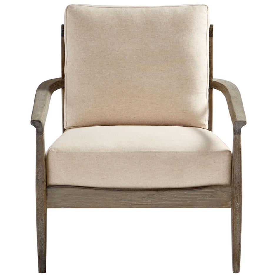 Astoria Chair In Weathered Oak And Tan by Cyan Design