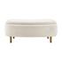 Leony Chenille Storage Bench, Seneca Beige  by New Pacific Direct