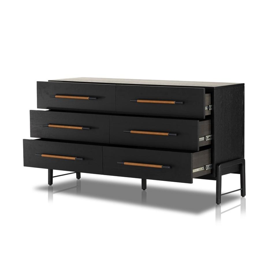 Rosedale 6 Drawer Dresser in Ebony Oak by FOUR HANDS