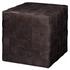 Woven Leather Ottoman, Dark Grey by Jamie Young