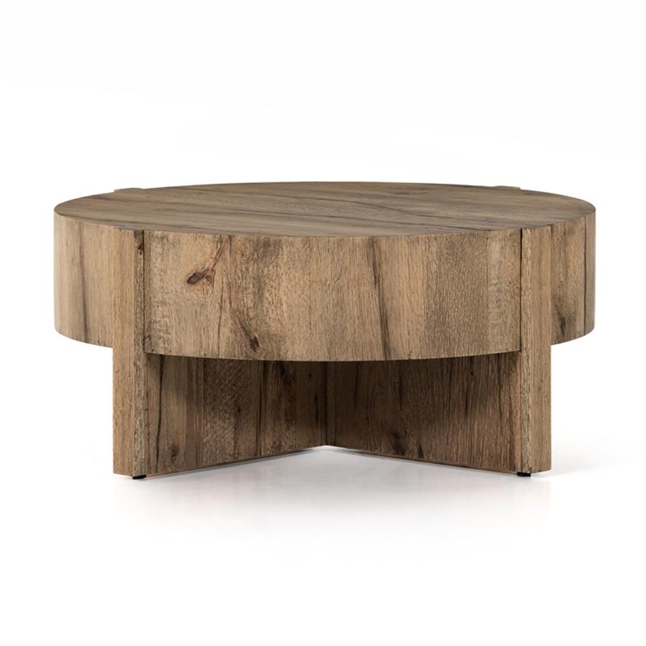Bingham Coffee Table In Rustic Oak Veneer by FOUR HANDS