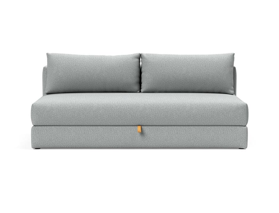 OSVALD FULL SOFABED in MELANGE GREY FABRIC WITH Black steel LEGS 538 by INNOVATION USA