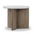 Toli End Table In Italian White Marble by FOUR HANDS