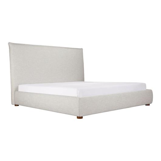 LUZON KING BED TALL HEADBOARD LIGHT GREY by Moes Home