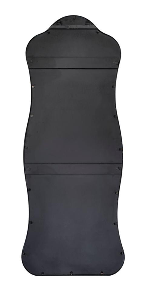 Aurora Wavy Iron Floor Mirror, Black by Jamie Young