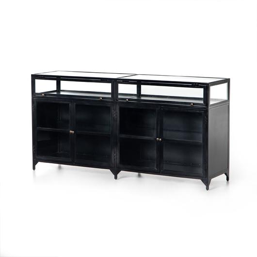Shadow Box Sideboard In Black by FOUR HANDS