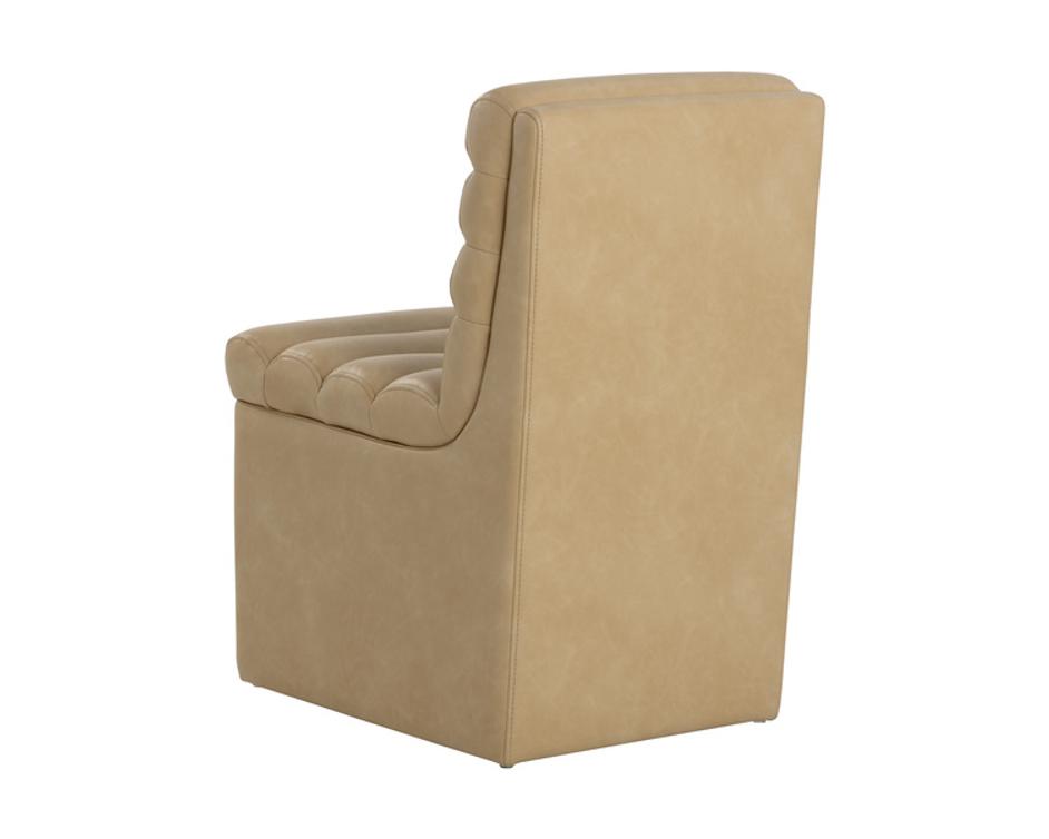 NORM WHEELED DINING CHAIR - COPLEY LATTE by Sunpan