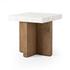 Bellamy End Table In White Carrera Marble by Four Hands