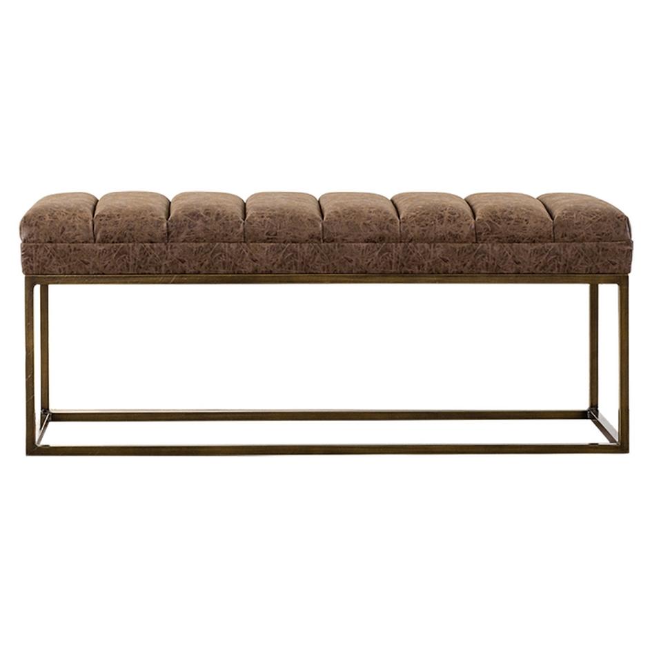Darius Bench In Nubuck Chocolate by New Pacific Direct