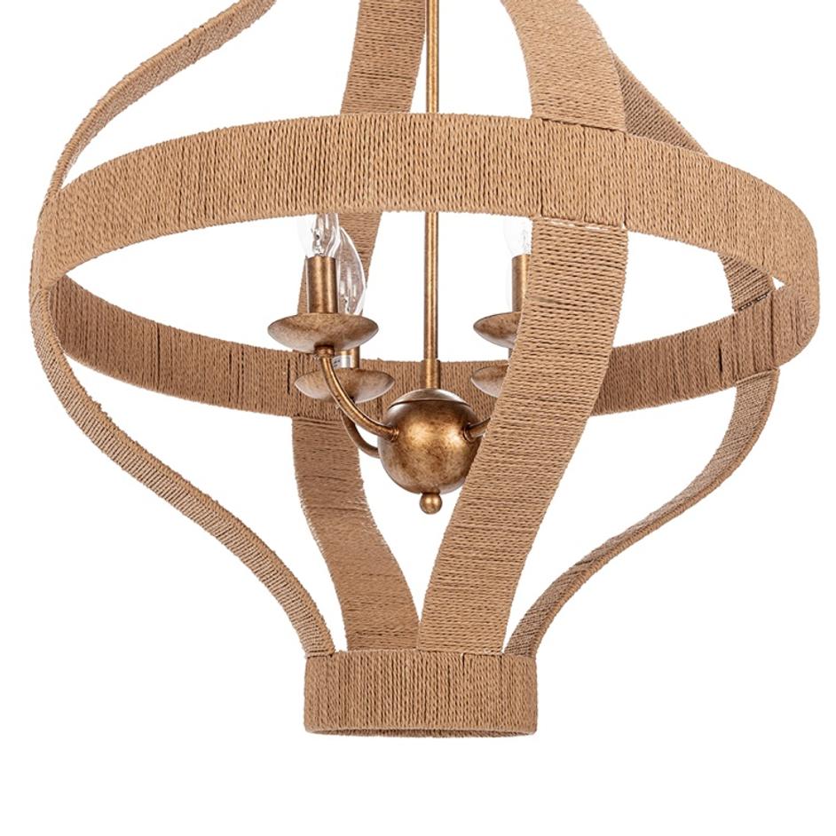 Sarmiento Pendant Natural/Gold by Classic Home