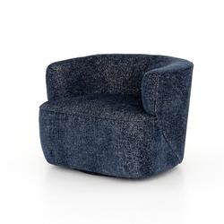 Mila Swivel Chair In Comal Azure by FOUR HANDS