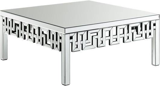 Hugo Coffee Table In Mirrored by Meridian Furniture