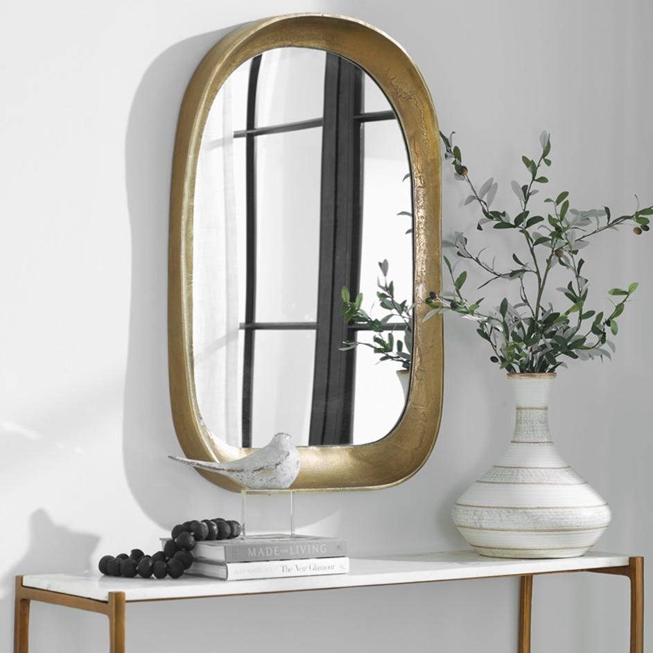 Bradano Brass Arch Mirror by Uttermost