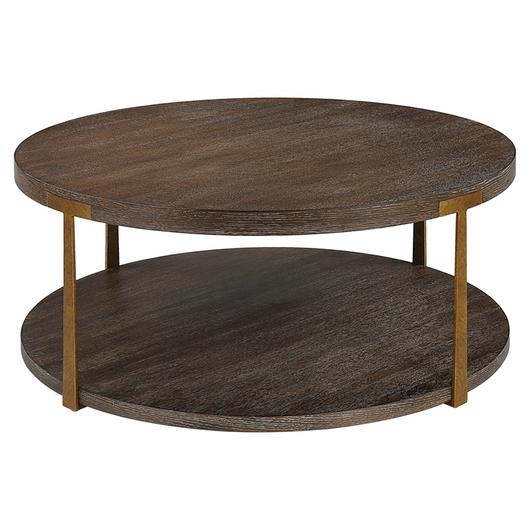 Palisade Round Wood Coffee Table by Uttermost