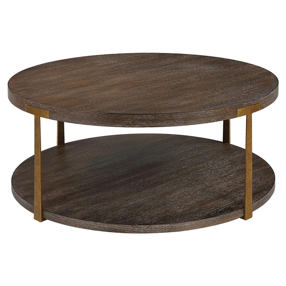 Palisade Round Wood Coffee Table by Uttermost