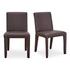 Monte Dining Chair Dark Brown Vegan Leather - Set Of Two by Moes Home
