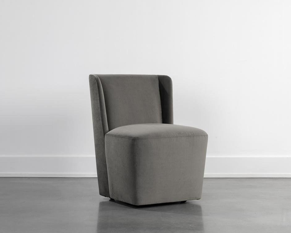 AMITA WHEELED DINING CHAIR - PICCOLO PEBBLE by Sunpan