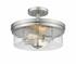 Bohin 2 Light Semi Flush Mount in Brushed Nickel  Finish by Z-Lite