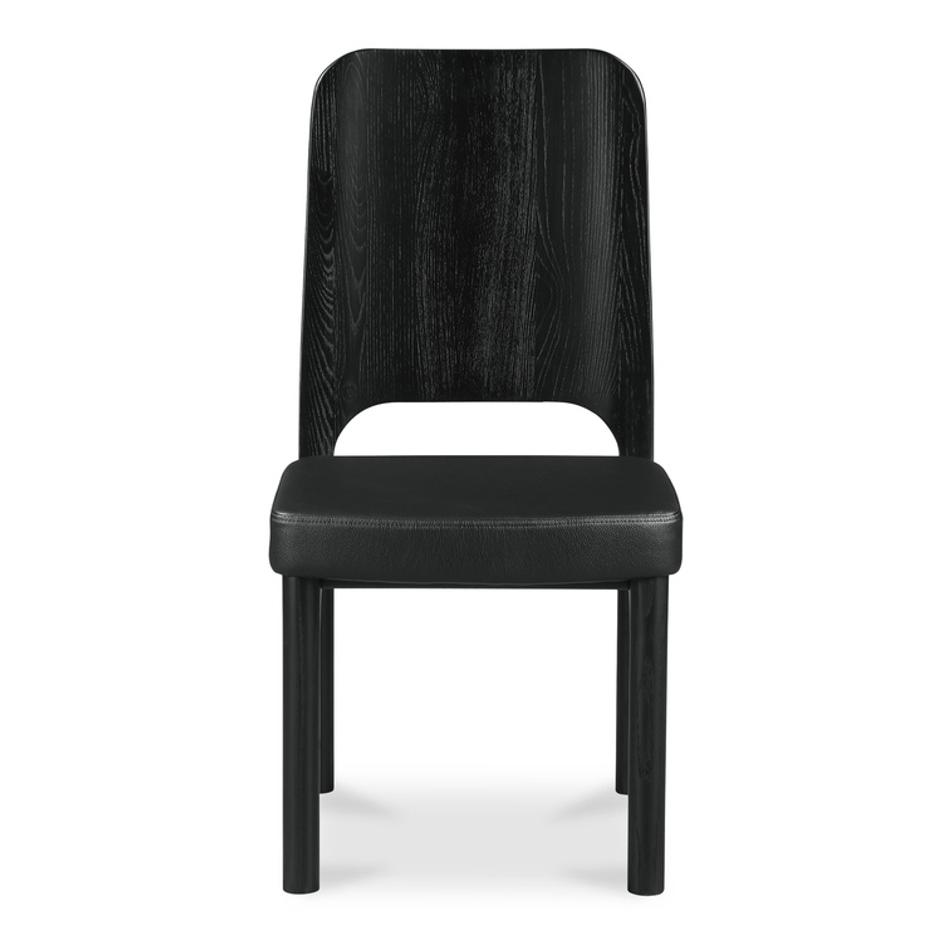 Kerr Dining Chair Vegan Leather Black-Set Of Two by Moes Home