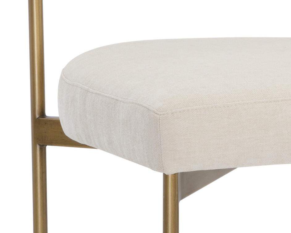 SENECA DINING CHAIR - ANTIQUE BRASS - DANNY IVORY by Sunpan