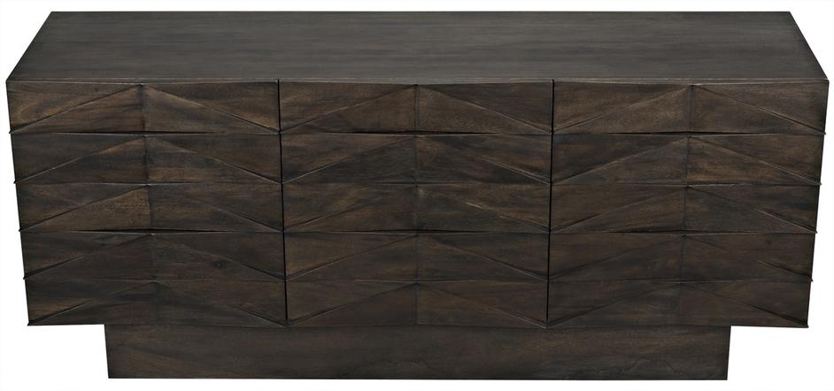 Drake Ebony Walnut Sideboard in Walnut and Veneer by Noir Furniture